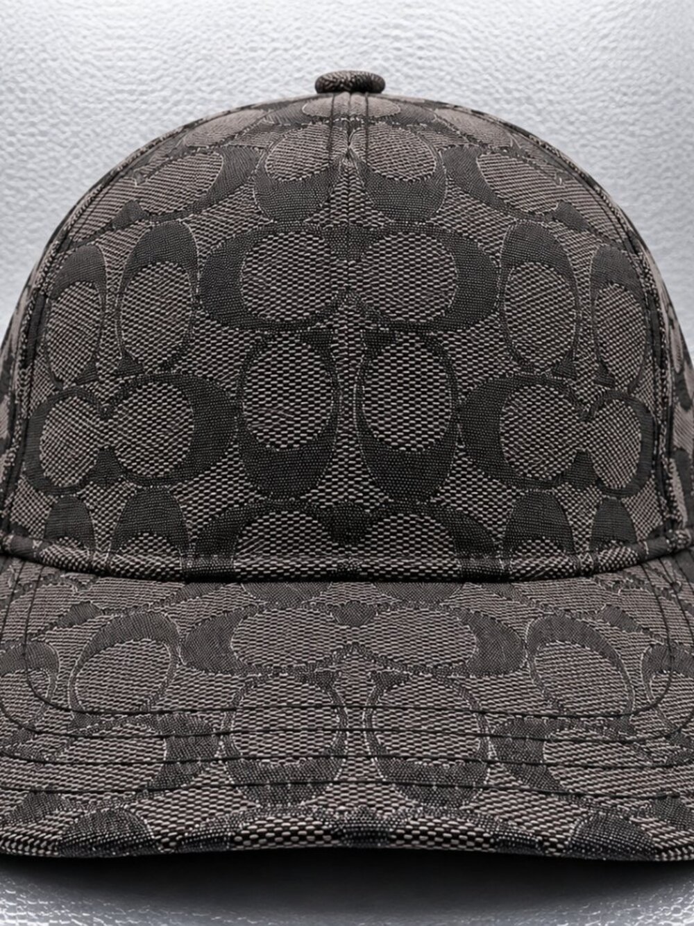 NWT Coach C6681 Metallic Signature Baseball Cap Black Gunmetal PAID $148
